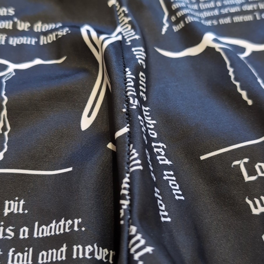 Blackmilk Game of Thrones Littlefinger Quotes HWMF Statement Leggings Size Small - Picture 10 of 15